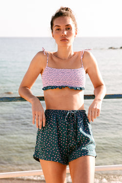 Ayla Swim S20 Tie-waist Shorts Risso Print