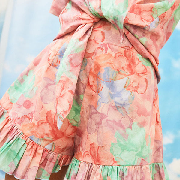 Frill Shorts Poppie Print Ayla Swim